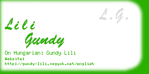 lili gundy business card